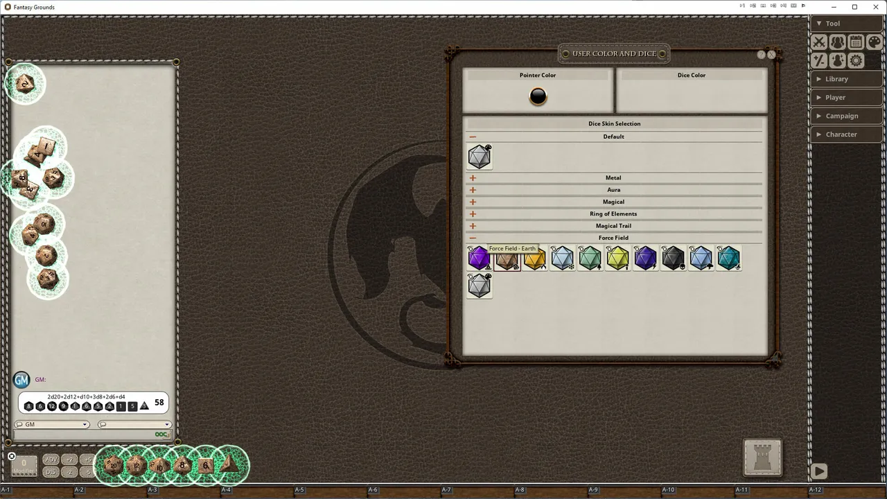 Fantasy Grounds - Force Field Dice Pack Screenshot 1