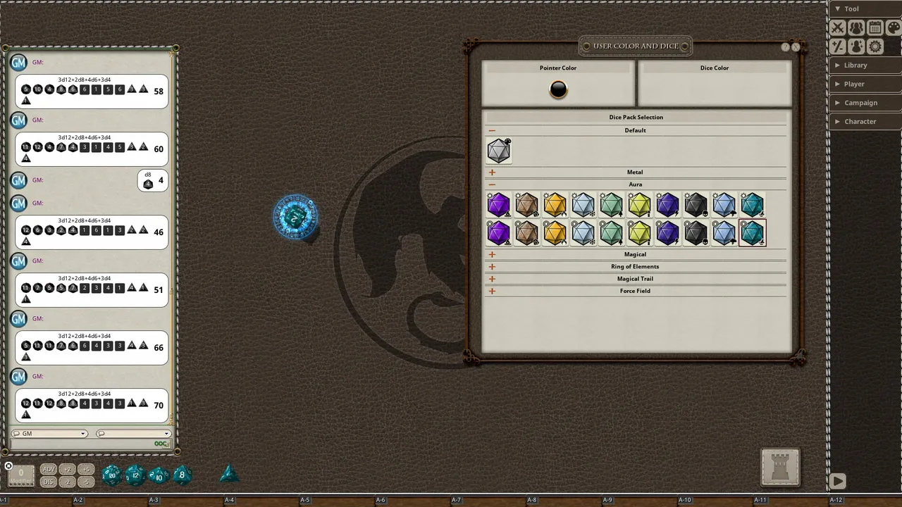 Fantasy Grounds - Aura Dice Pack Screenshot 3