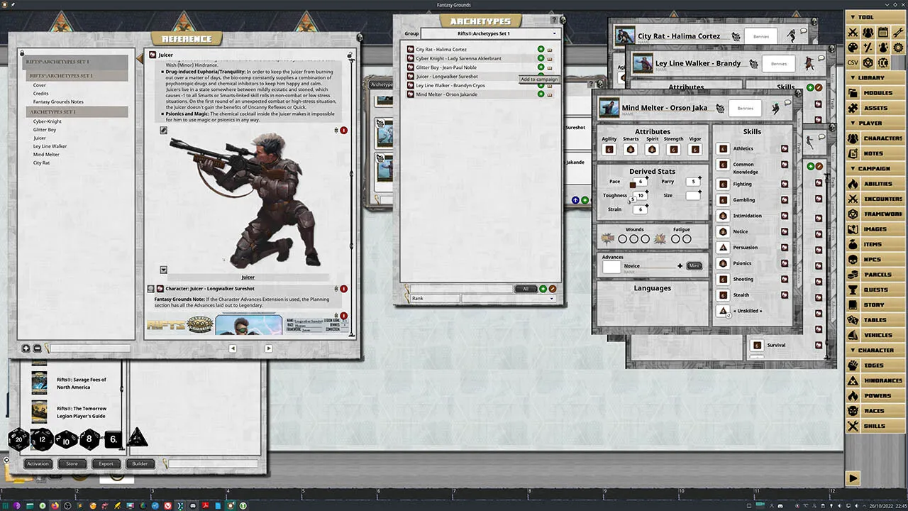 Fantasy Grounds - Savage Rifts(R): The Tomorrow Legion Archetypes - Set 1 #SWADE Screenshot 2