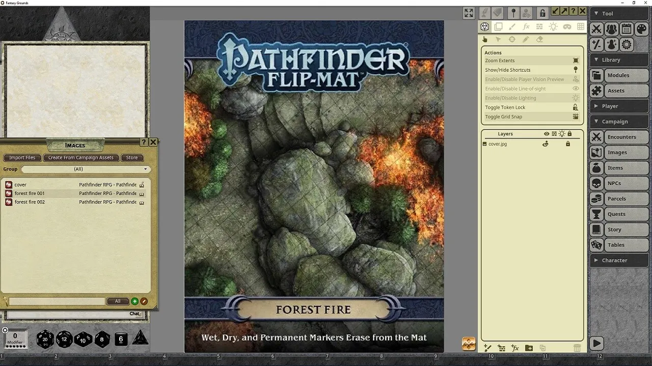 Fantasy Grounds - Pathfinder RPG - Pathfinder Flip-Mat - Forest Fire Screenshot 4