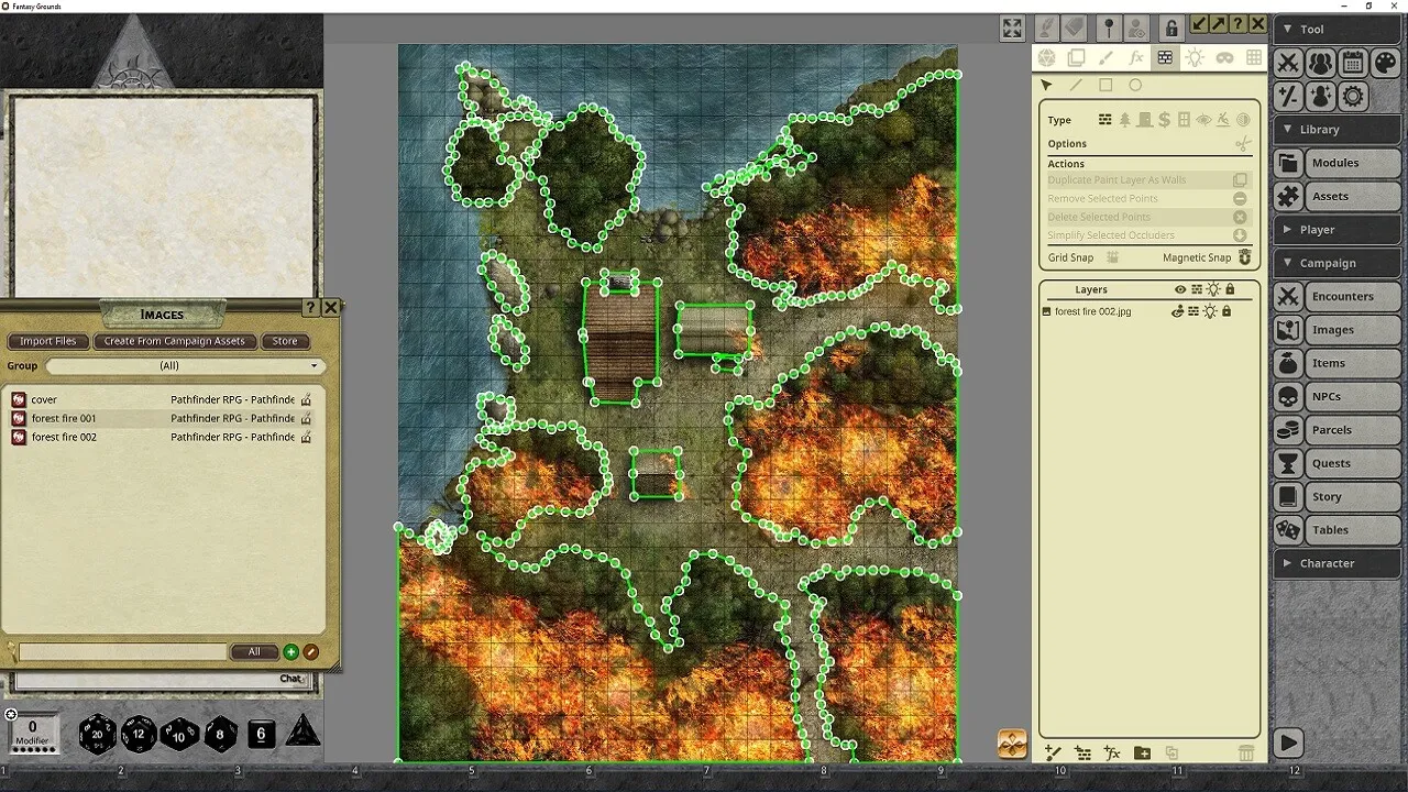 Fantasy Grounds - Pathfinder RPG - Pathfinder Flip-Mat - Forest Fire Screenshot 1