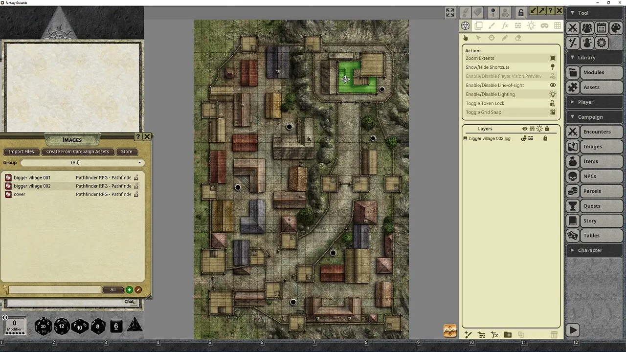 Fantasy Grounds - Pathfinder RPG - Pathfinder Flip-Mat - Bigger Village Screenshot 0