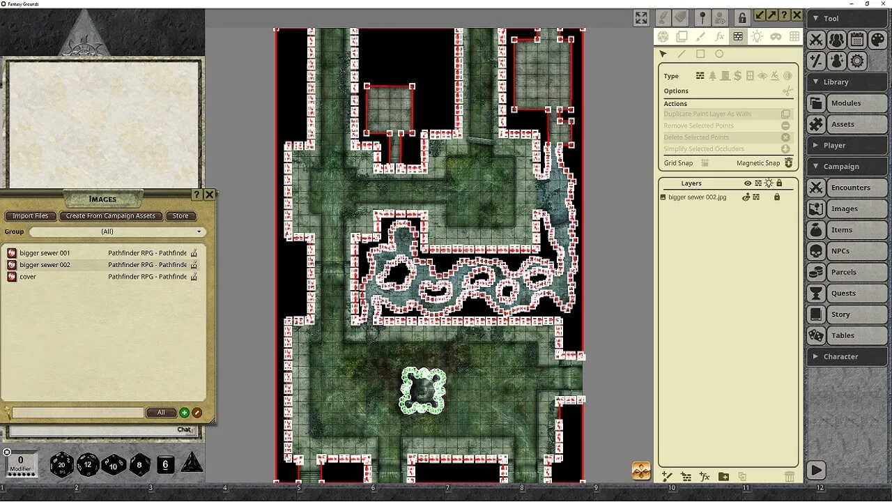 Fantasy Grounds - Pathfinder RPG - Pathfinder Flip-Mat - Bigger Sewer Screenshot 1