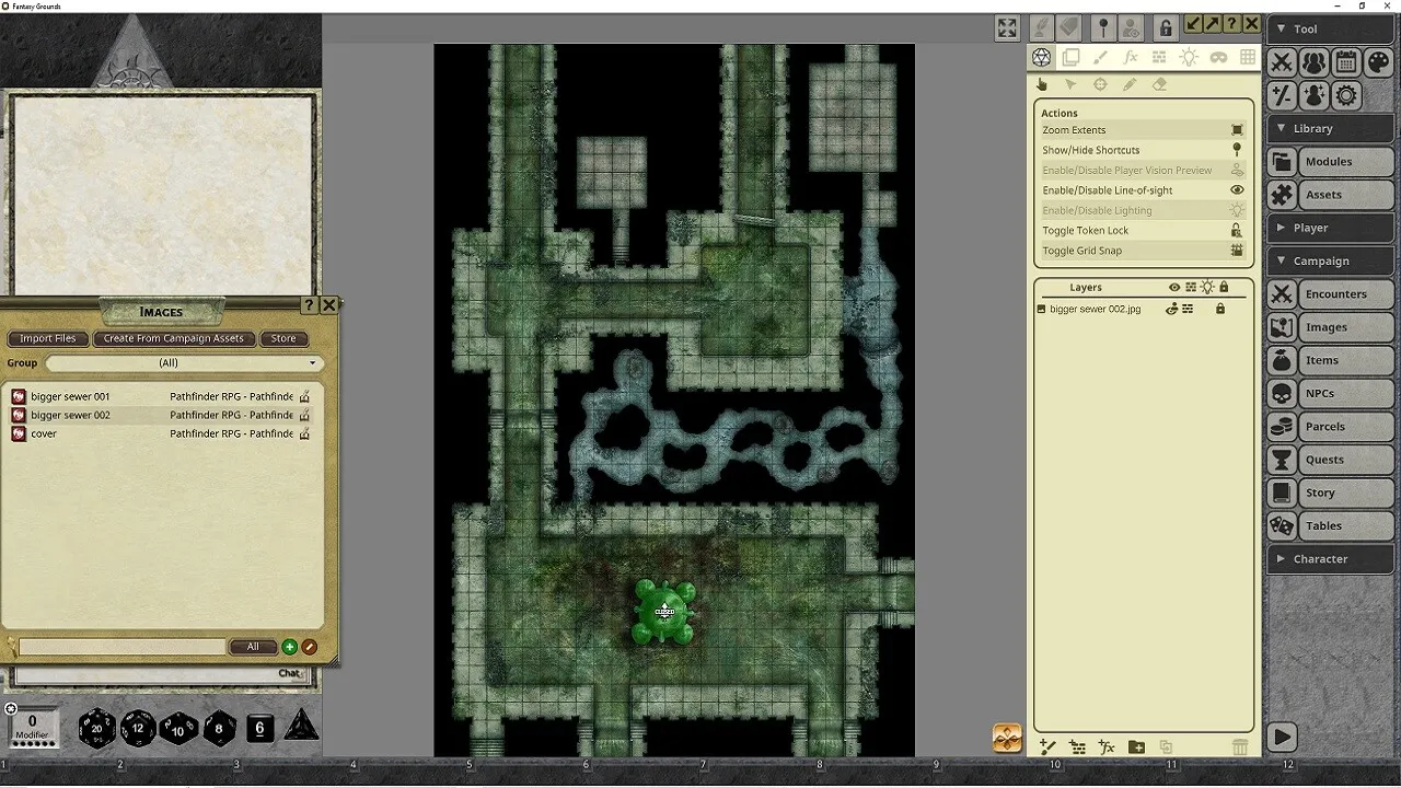 Fantasy Grounds - Pathfinder RPG - Pathfinder Flip-Mat - Bigger Sewer Screenshot 0