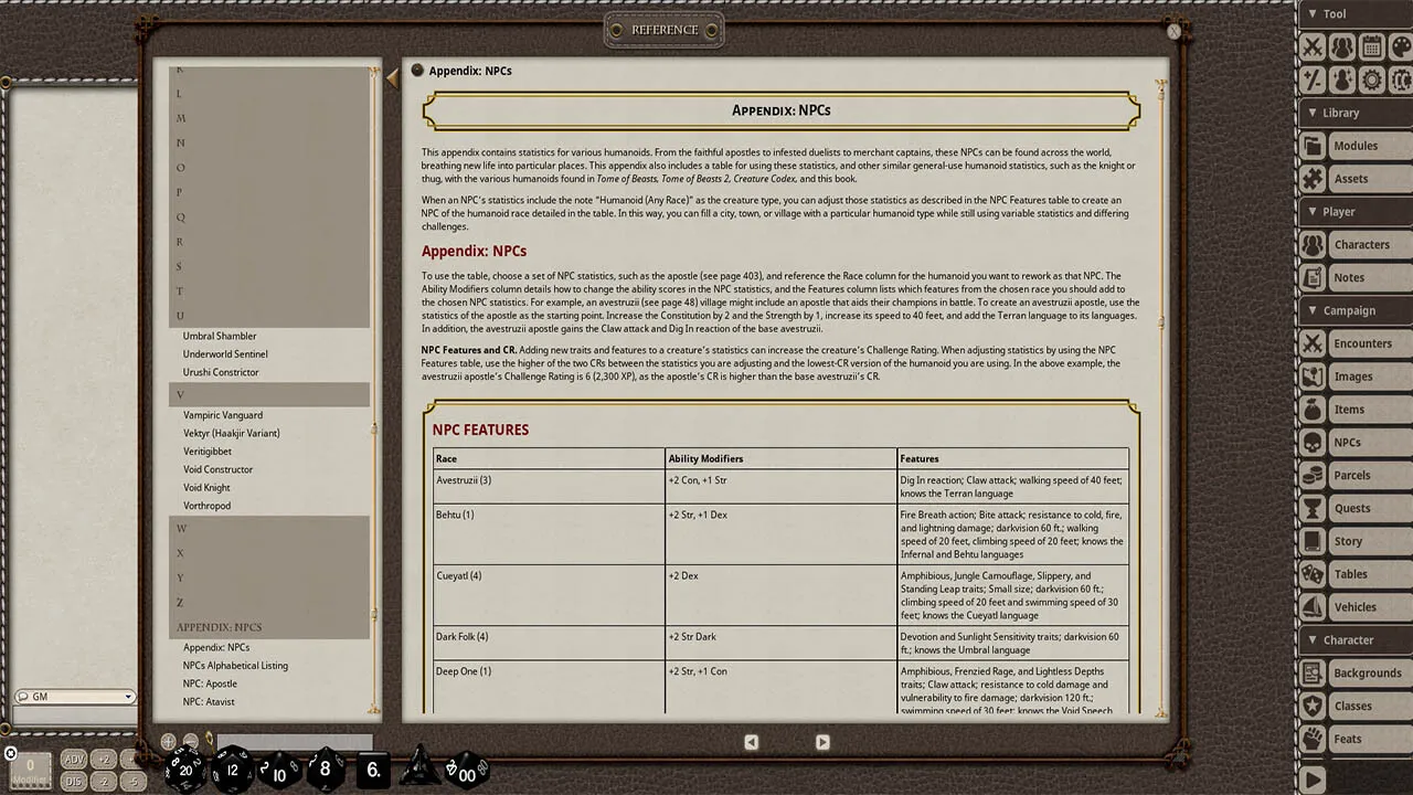 Fantasy Grounds - Tome of Beasts 3 for 5th Edition Screenshot 1