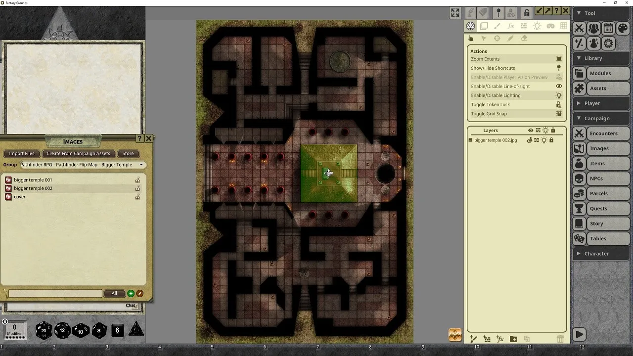 Fantasy Grounds - Pathfinder RPG - Pathfinder Flip-Mat: Bigger Temple Screenshot 0