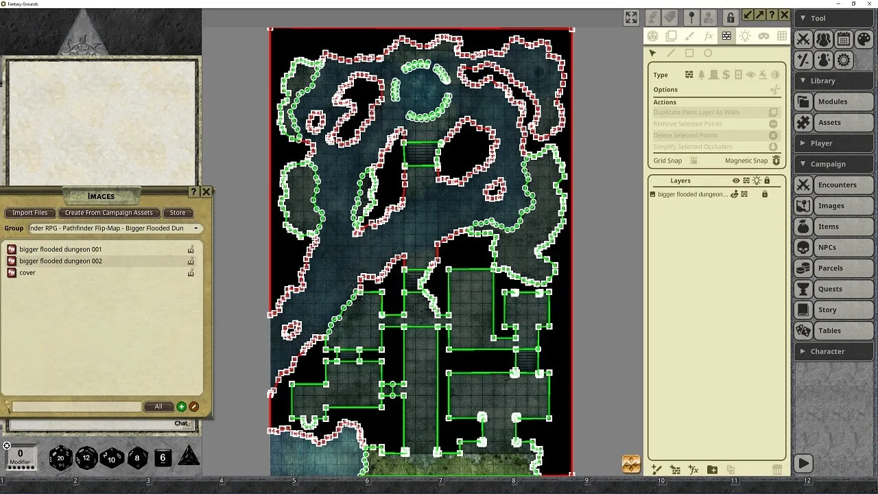 Fantasy Grounds - Pathfinder RPG - Pathfinder Flip-Mat: Bigger Flooded Dungeon Screenshot 1