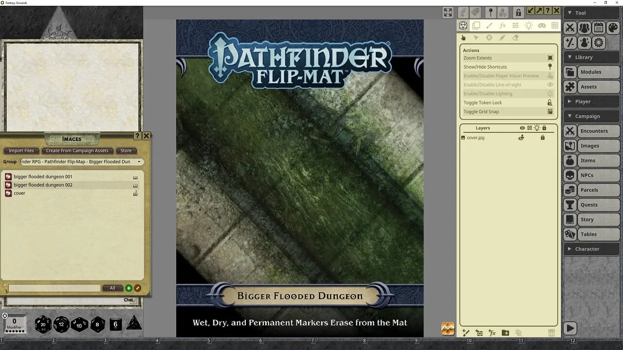 Fantasy Grounds - Pathfinder RPG - Pathfinder Flip-Mat: Bigger Flooded Dungeon Screenshot 4
