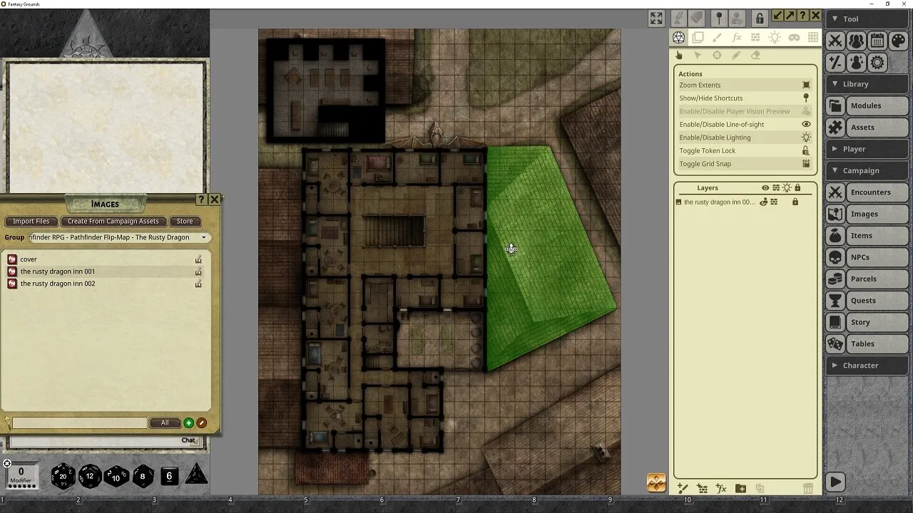 Fantasy Grounds - Pathfinder RPG - Pathfinder Flip-Mat: The Rusty Dragon Inn Screenshot 1