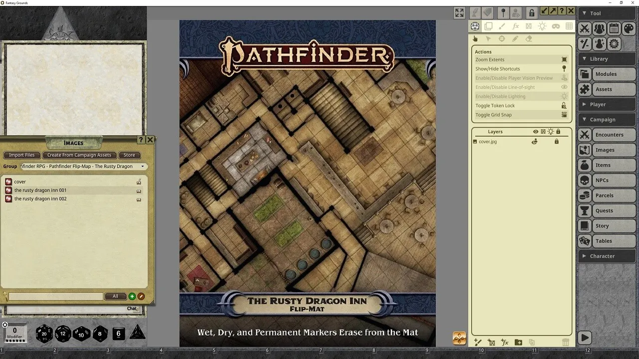 Fantasy Grounds - Pathfinder RPG - Pathfinder Flip-Mat: The Rusty Dragon Inn Screenshot 4