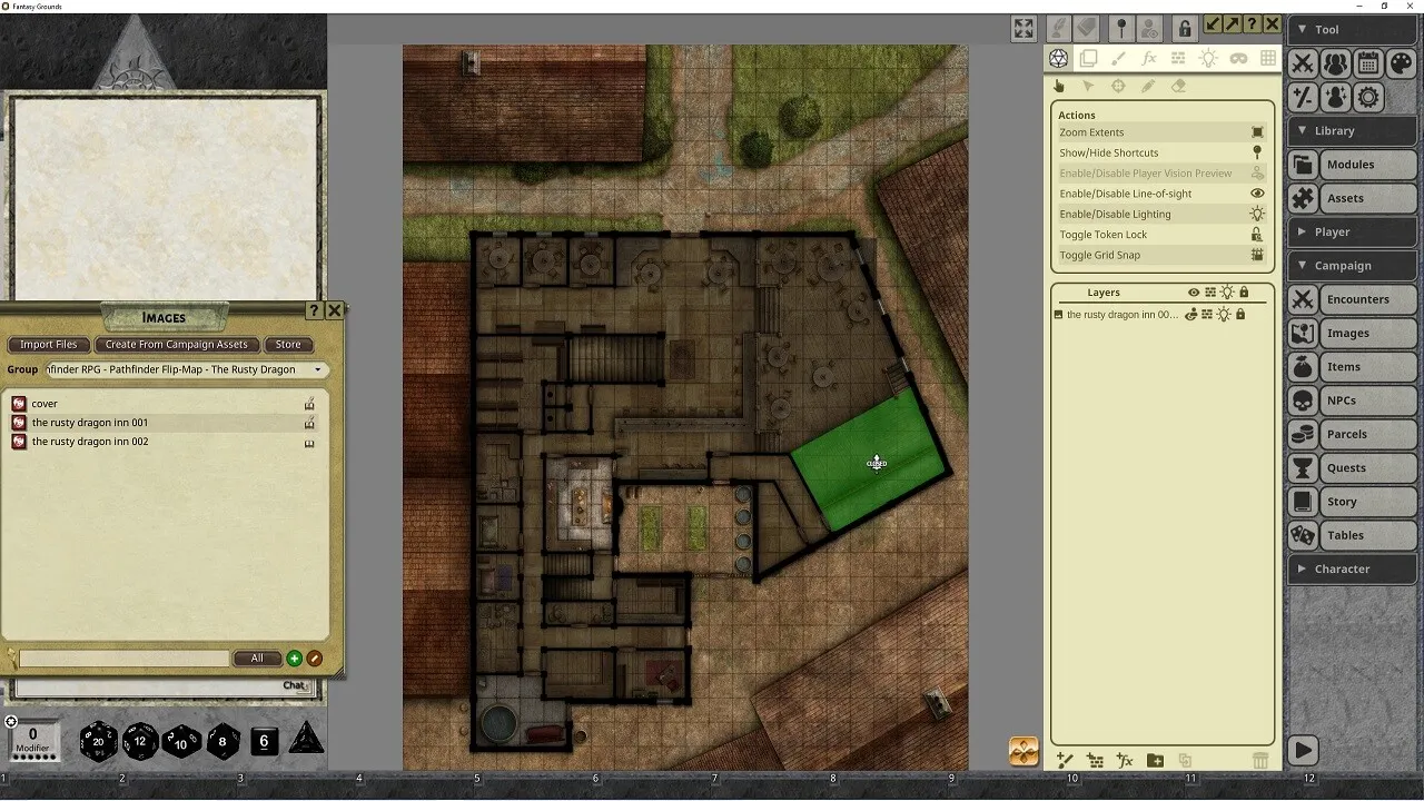 Fantasy Grounds - Pathfinder RPG - Pathfinder Flip-Mat: The Rusty Dragon Inn Screenshot 3