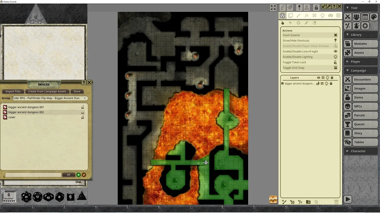 Fantasy Grounds - Pathfinder RPG - Pathfinder Flip-Mat: Bigger Ancient Dungeon Screenshot 3