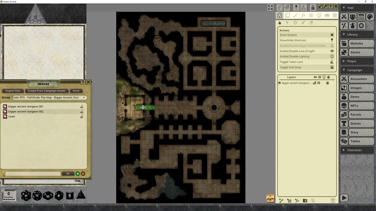 Fantasy Grounds - Pathfinder RPG - Pathfinder Flip-Mat: Bigger Ancient Dungeon Screenshot 0