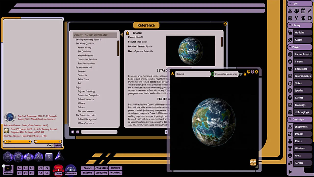 Fantasy Grounds - Star Trek Adventures: Alpha Quadrant Sourcebook Screenshot 3