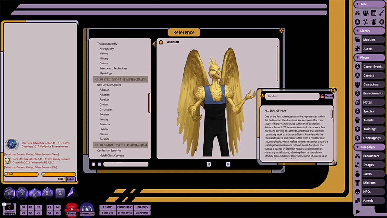 Fantasy Grounds - Star Trek Adventures: Alpha Quadrant Sourcebook Screenshot 2