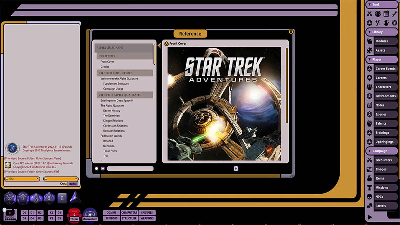 Fantasy Grounds - Star Trek Adventures: Alpha Quadrant Sourcebook Screenshot 1