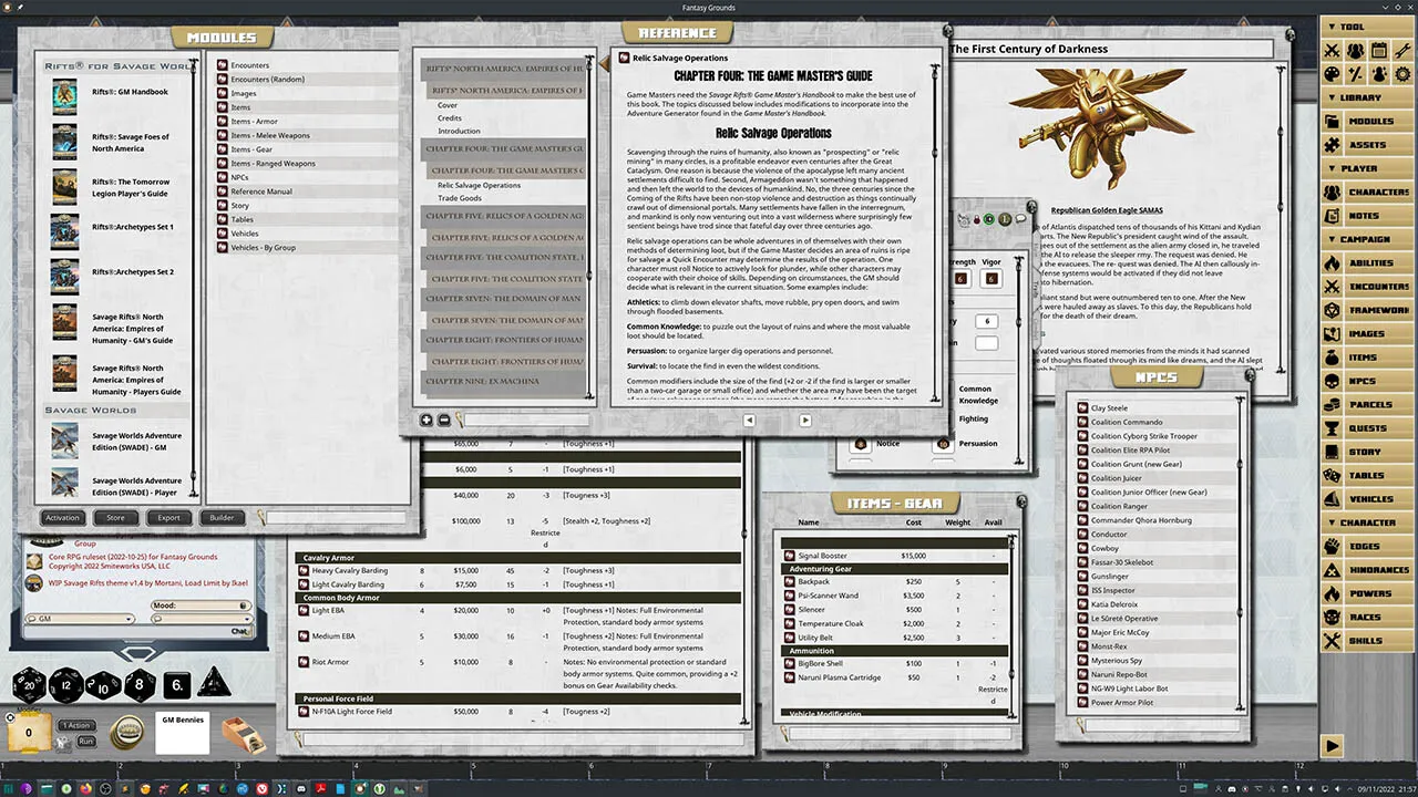 Fantasy Grounds - Savage Rifts North America: Empires of Humanity Screenshot 4