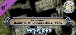Fantasy Grounds - Pathfinder RPG - Pathfinder Flip-Mat: Haunted Dungeon Multi-Pack