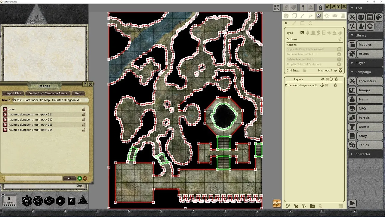 Fantasy Grounds - Pathfinder RPG - Pathfinder Flip-Mat: Haunted Dungeon Multi-Pack Screenshot 0