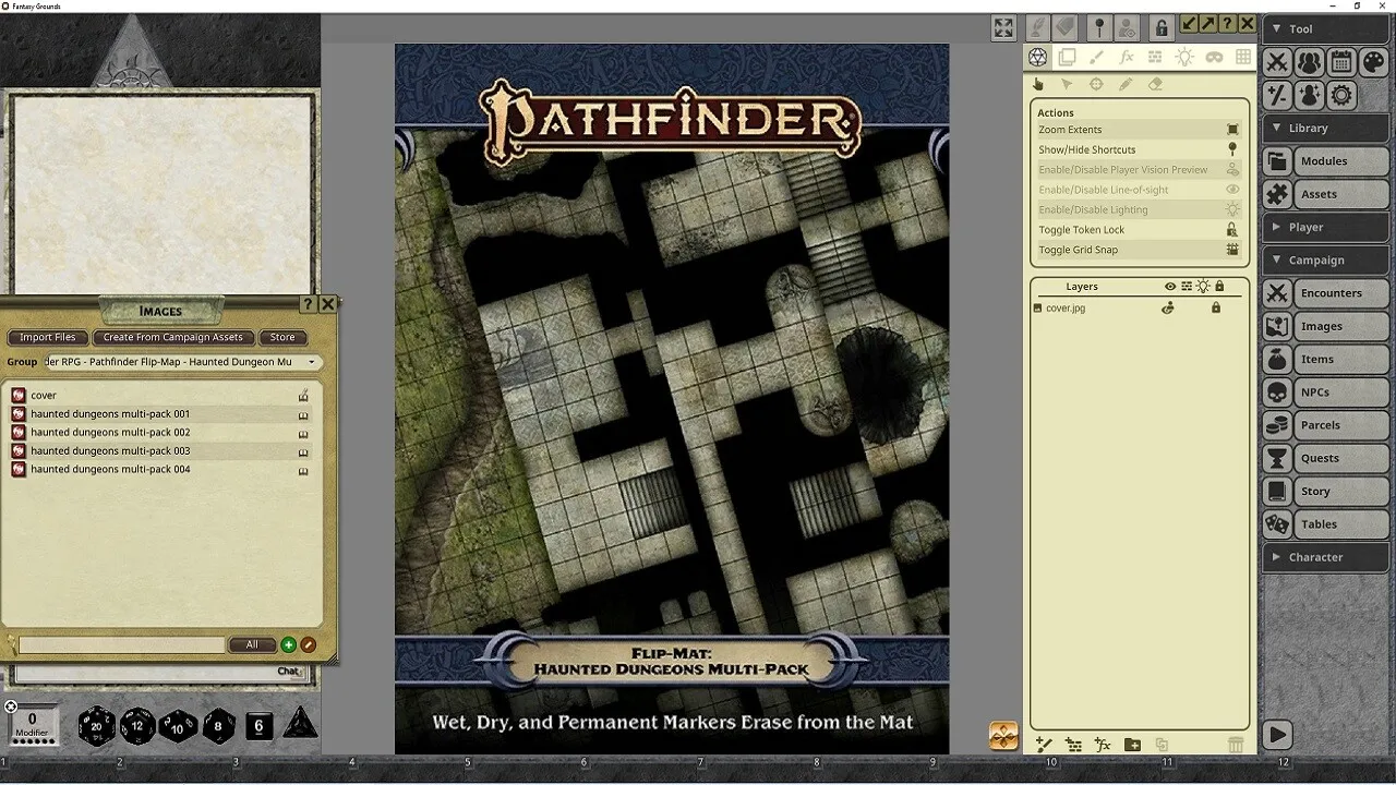 Fantasy Grounds - Pathfinder RPG - Pathfinder Flip-Mat: Haunted Dungeon Multi-Pack Screenshot 4