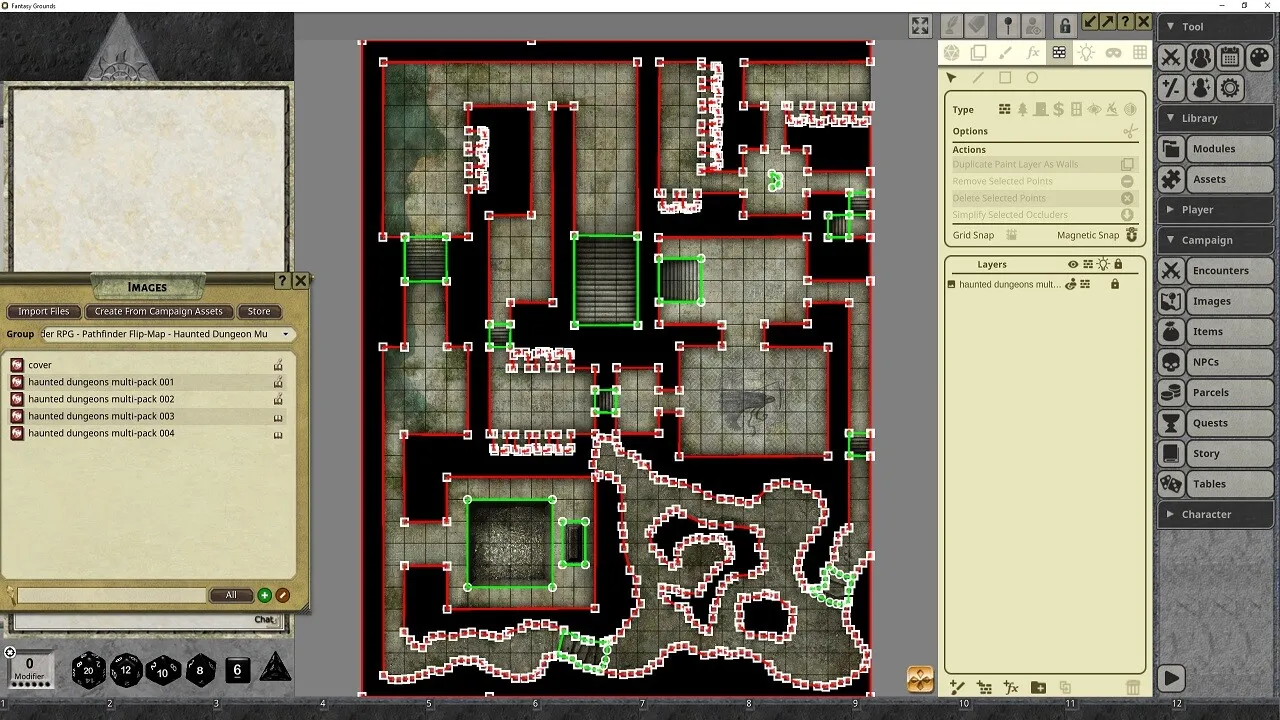 Fantasy Grounds - Pathfinder RPG - Pathfinder Flip-Mat: Haunted Dungeon Multi-Pack Screenshot 2
