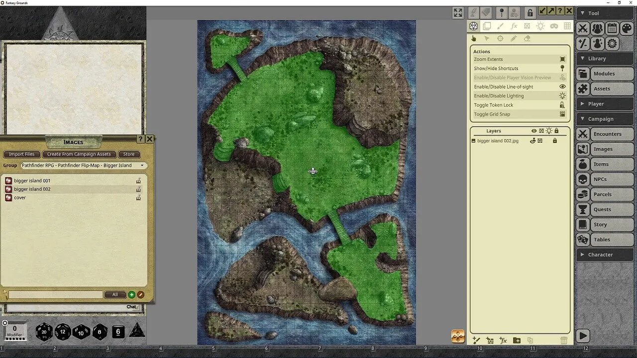 Fantasy Grounds - Pathfinder RPG - Pathfinder Flip-Mat: Bigger Island Screenshot 1