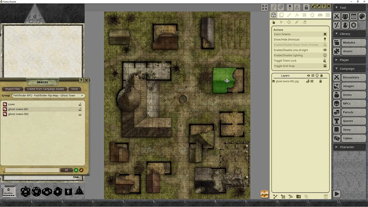 Fantasy Grounds - Pathfinder RPG - Pathfinder Flip-Mat: Ghost Towns Screenshot 3