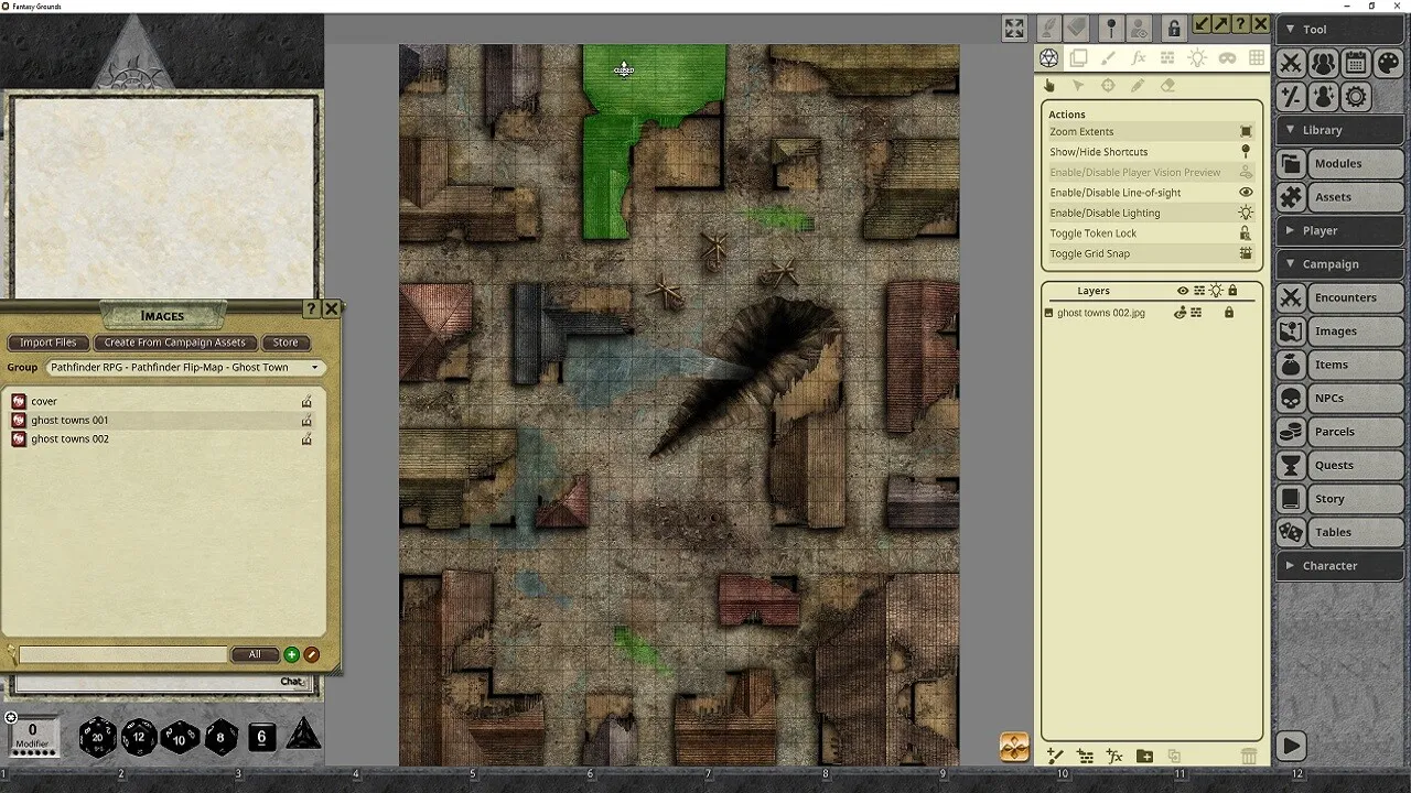 Fantasy Grounds - Pathfinder RPG - Pathfinder Flip-Mat: Ghost Towns Screenshot 0
