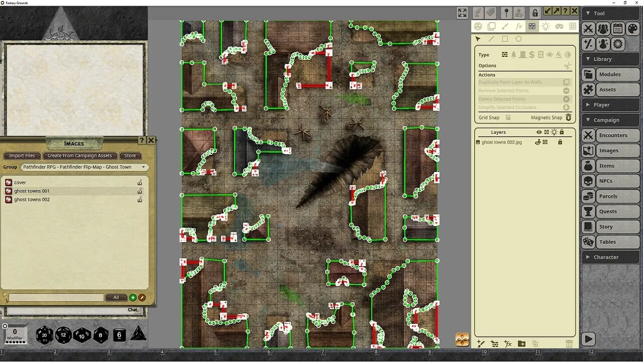 Fantasy Grounds - Pathfinder RPG - Pathfinder Flip-Mat: Ghost Towns Screenshot 1