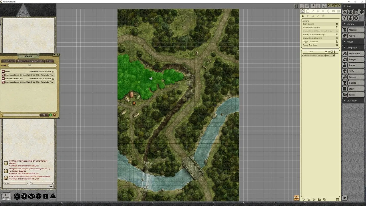Fantasy Grounds - Pathfinder RPG - Pathfinder Flip-Mat: Enormous Forest Screenshot 1