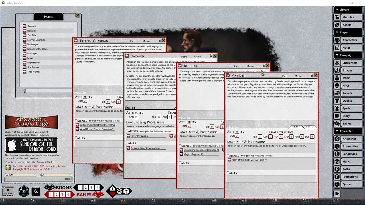 Fantasy Grounds - Shadow of the Demon Lord Terrible Beauty Screenshot 2