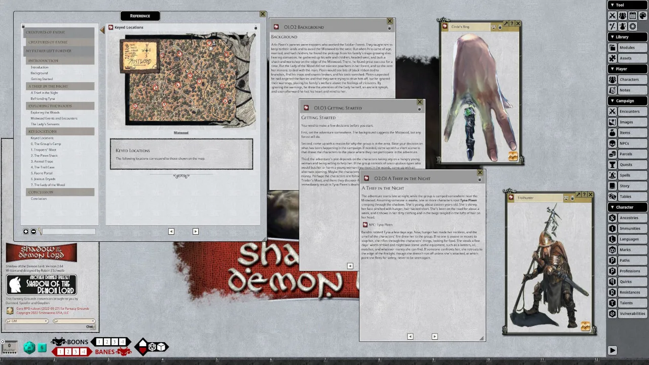 Fantasy Grounds - Shadow of the Demon Lord Terrible Beauty Screenshot 5