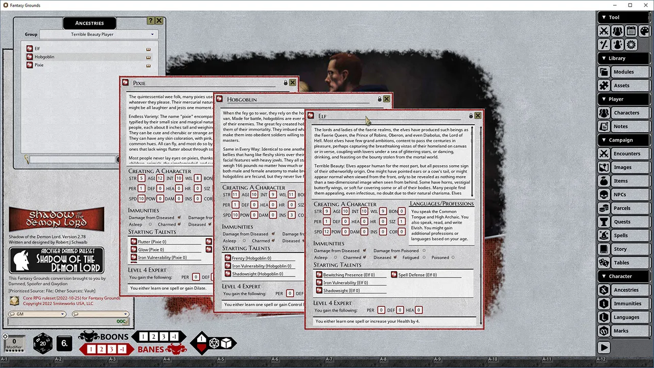Fantasy Grounds - Shadow of the Demon Lord Terrible Beauty Screenshot 1