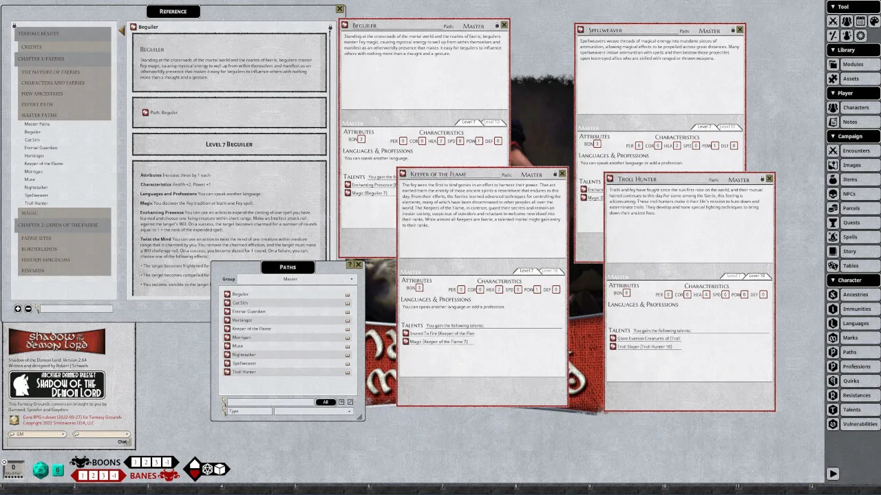 Fantasy Grounds - Shadow of the Demon Lord Terrible Beauty Screenshot 7