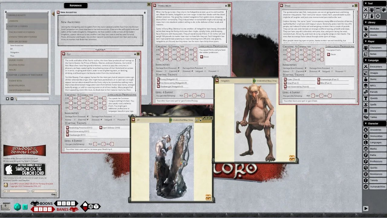 Fantasy Grounds - Shadow of the Demon Lord Terrible Beauty Screenshot 9