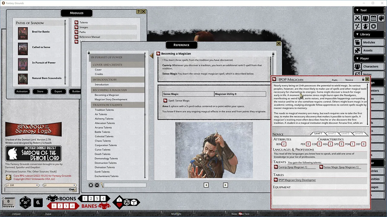 Fantasy Grounds - Shadow of the Demon Lord Paths of Shadow Bundle Screenshot 2