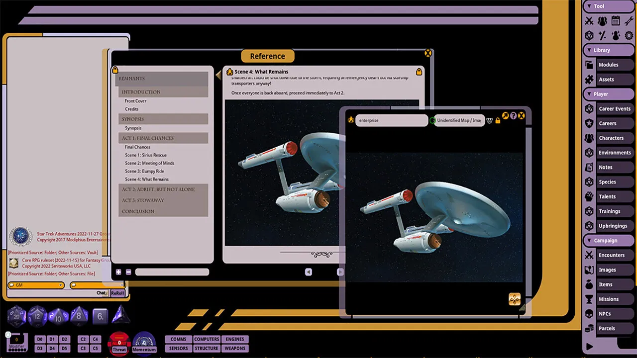 Fantasy Grounds - Star Trek Adventures: Remnants Screenshot 1