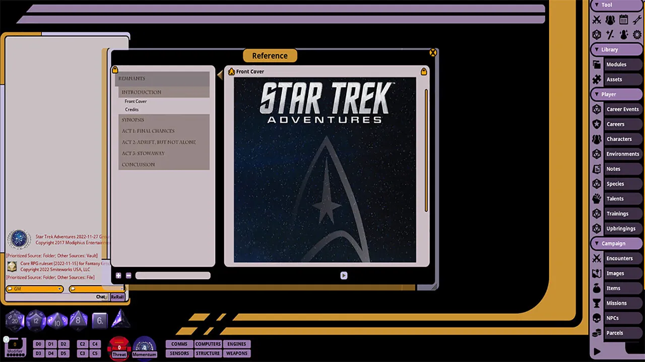 Fantasy Grounds - Star Trek Adventures: Remnants Screenshot 4