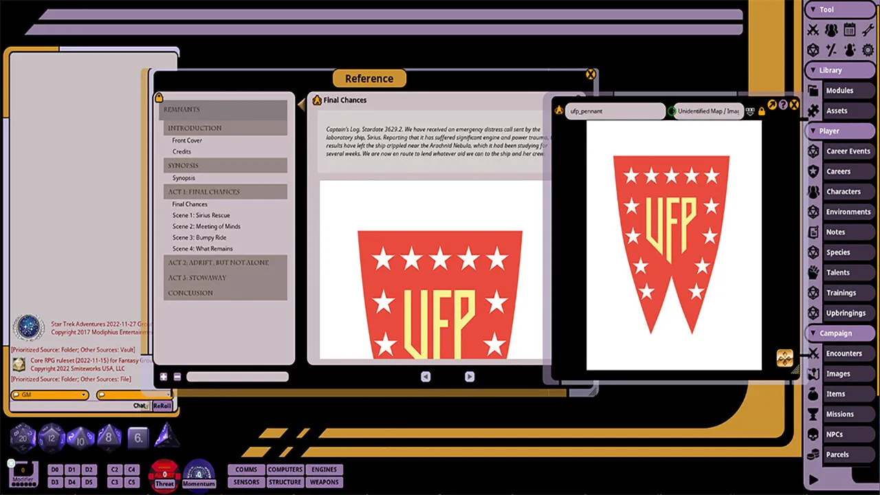 Fantasy Grounds - Star Trek Adventures: Remnants Screenshot 3