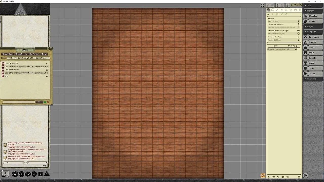 Fantasy Grounds - Pathfinder RPG - Pathfinder Flip-Mat - Classic Theater Screenshot 0