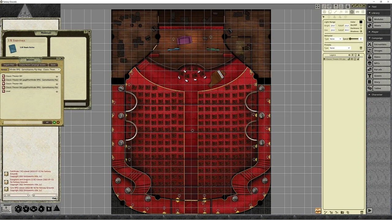Fantasy Grounds - Pathfinder RPG - Pathfinder Flip-Mat - Classic Theater Screenshot 1