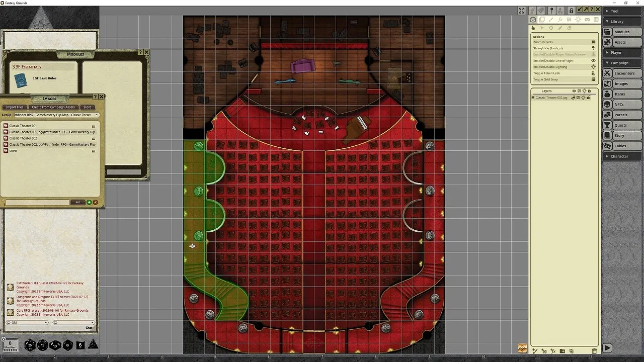 Fantasy Grounds - Pathfinder RPG - Pathfinder Flip-Mat - Classic Theater Screenshot 3