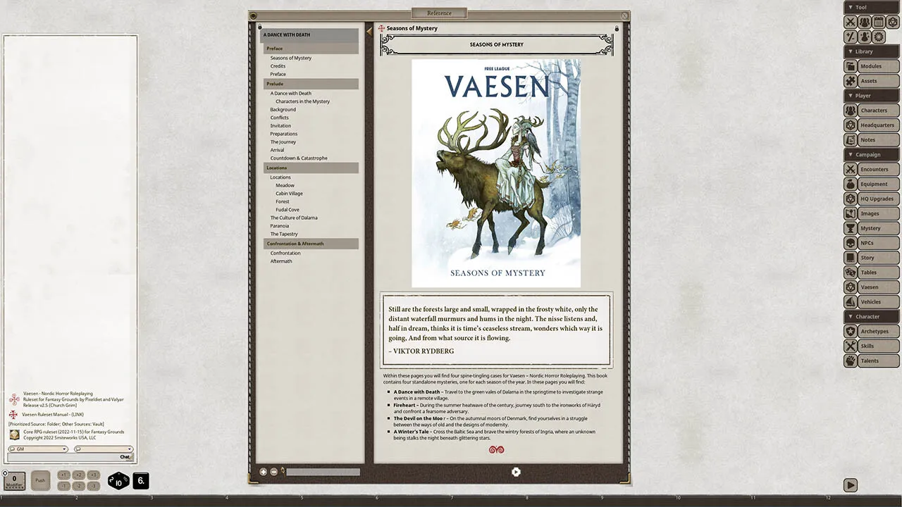 Fantasy Grounds - Seasons of Mystery Screenshot 4