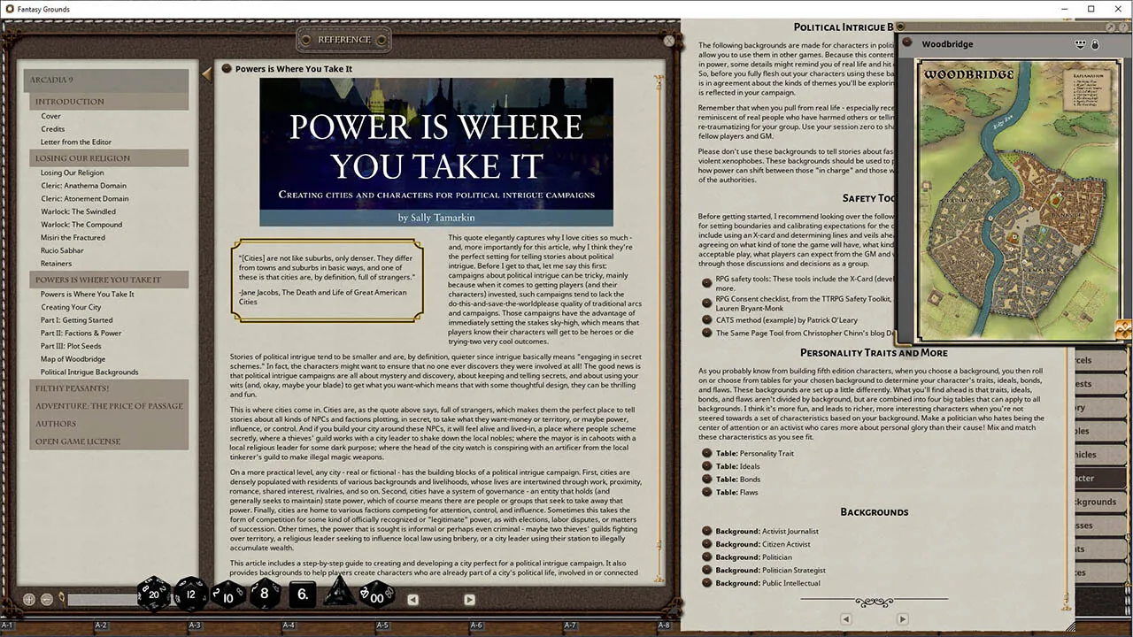 Fantasy Grounds - Arcadia Issue 009 Screenshot 1