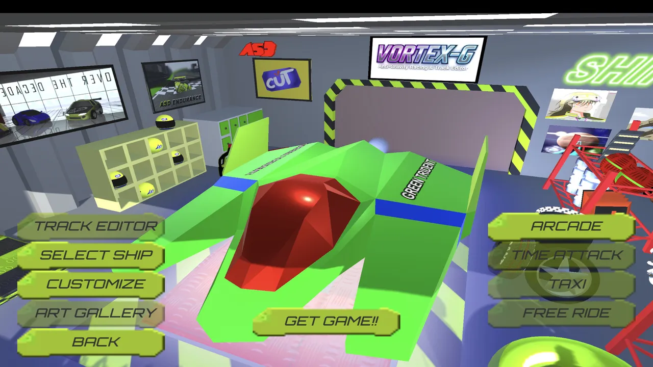 VORTEX-G: Anti-Gravity Racing & Track Editor Demo Screenshot 2