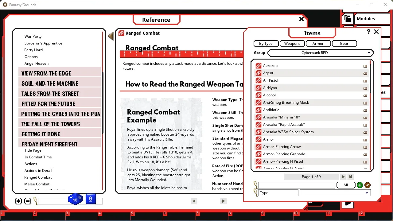 Fantasy Grounds - Cyberpunk Red: Core Rulebook Screenshot 3