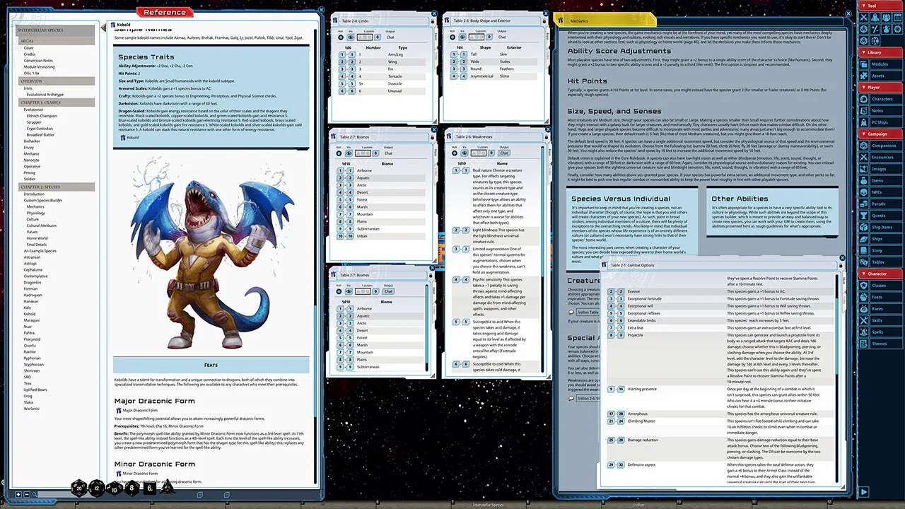 Fantasy Grounds - Starfinder RPG - Interstellar Species Screenshot 2