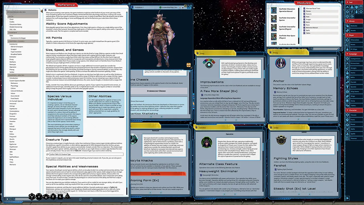 Fantasy Grounds - Starfinder RPG - Interstellar Species Screenshot 4