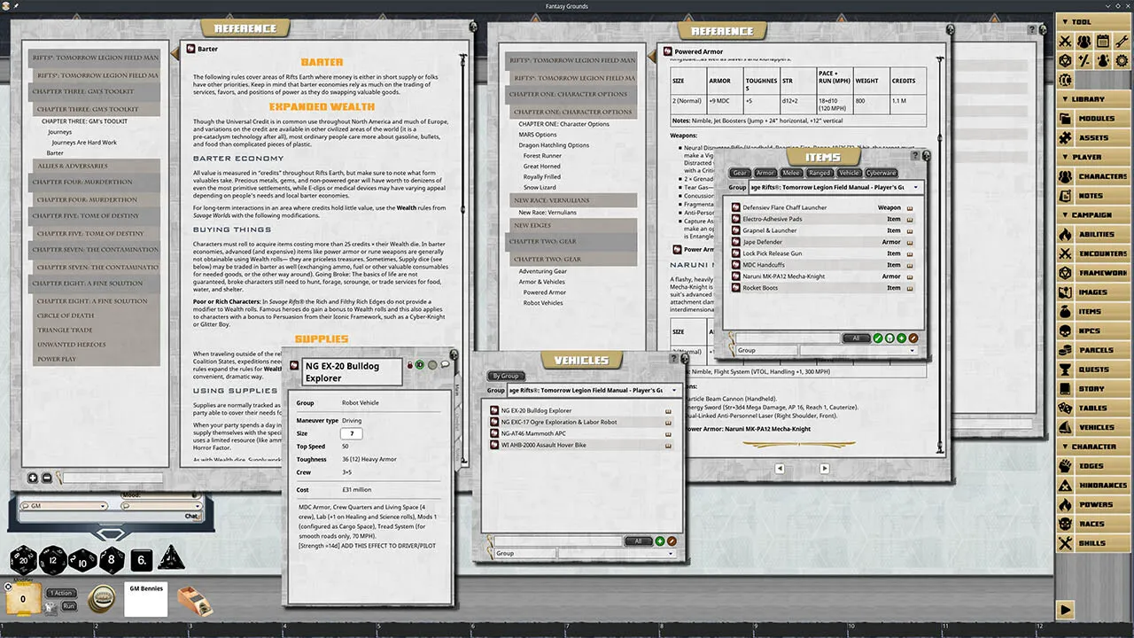 Fantasy Grounds - Savage Rifts(R): Tomorrow Legion Field Manual Screenshot 3