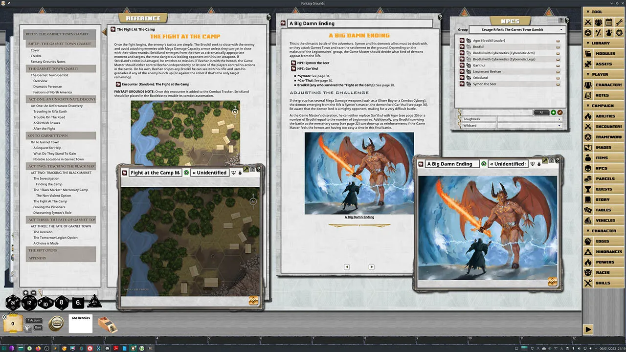 Fantasy Grounds - Rifts: The Garnet Town Gambit (Revised Edition) Screenshot 1